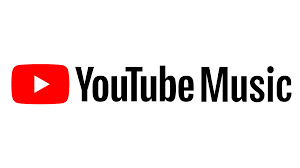 YouTube Music Logo with the red play button to the left and YouTube Music in black letters to the right.